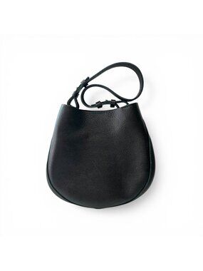 New Portland Leather Olivia Shoulder Bag Medium Black Pebbled Leather Purse